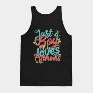 Just A Boy Who Loves Pythons Gift graphic Tank Top